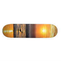 Orange Beach Sunrise Bird Fishing FL Skateboard skateboards