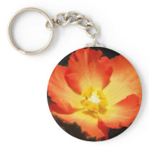 Orange Begonia Keychain