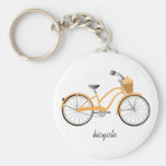 Orange Bicycle Key Chain