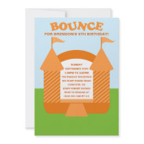 Orange Birthday Bounce Bouncy House Birthday Party