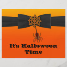 Orange & Black Bling Spider Web Flyer