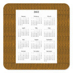 Orange & Black Chequered Design 2012 Calendar Stickers