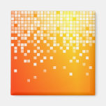 Orange Blocks Refrigerator Magnets