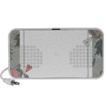 Orange blossom and floral design iPhone speakers