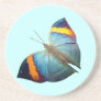 Orange & Blue Butterfly Drink Coaster
