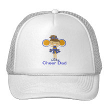 Orange & Blue Standing Cheerleader Hat