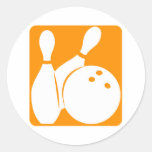 Orange Bowling Sticker