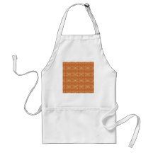 Orange - Brown Pattern, with Swirls. Apron