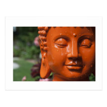 Orange Buddha Head Post Cards