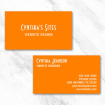 Orange Business Card