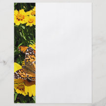 Orange Butterflies on Yellow Coreopsis Custom Flyer