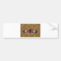Orange Butterfly Bumper Stickers