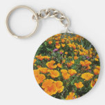 Orange California Poppies flowers Key Chains