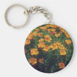 Orange California Poppy (Eschscholzia Californica) Keychains