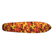 Orange Camouflage 7 1/8" Skateboard