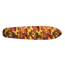 Orange Camouflage 7 1/8" Skateboard