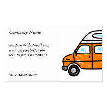 Orange Campervan Business Cards