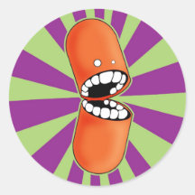 Orange Capsule Stickers