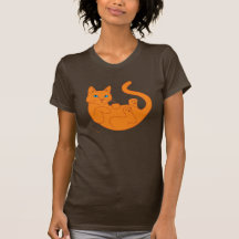 Orange Cat, Blue Eyes. Tshirts