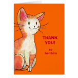 Orange Cat Greeting Card(customizable)