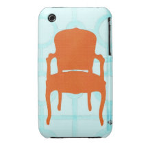 ORANGE CHAIR SILHOUETTE iPhone 3 Case-Mate CASES