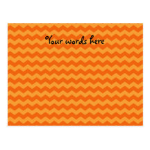 Orange chevrons postcard