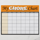 Orange Children's Chore Charts Flyer