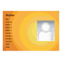 Orange Circle Shades - Chubby Business Cards