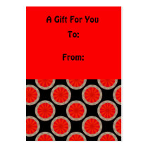 Orange Circles Gift Tag