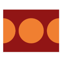 Orange Circles on Red Post Cards