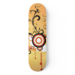 Orange Circles Skate Deck