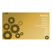 Orange Cogs - Business Business Card Templates