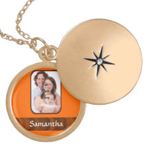 Orange color personalized pendants