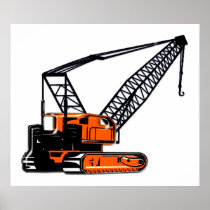 Orange Construction Crane