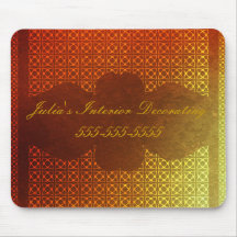 Orange Contemporary Celtic Pattern Mouse Pad