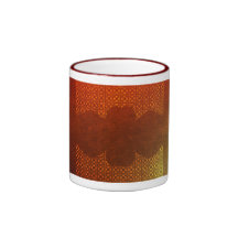 Orange Contemporary Celtic Pattern Mugs