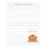 Orange Cooking Pot From The Kitchen Of..Letterhead