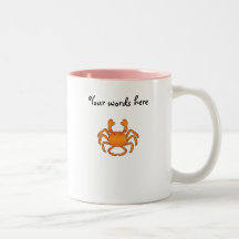 Orange crab coffee mug