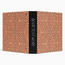 Orange, Cream, Brown Floral Art Seamless 3 Ring Binders