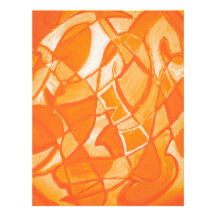 Orange Crush Abstract by  Kara Willis Custom Letterhead