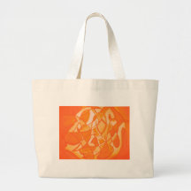 Orange Crush Abstract by  Kara Willis Tote Bag
