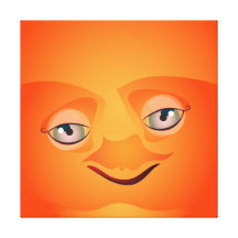 Orange Cutie Bubble Stretched Canvas Print