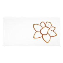 Orange Daffodil Photo Card