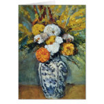 Orange Dahlias in a Vase of Delft, Paul Cezanne fl Cards