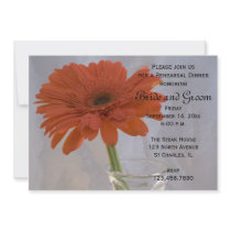 Orange Daisy Rehearsal Dinner Invitation