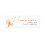 Orange Dandelion Address Return Custom Return Address Label