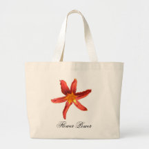 Orange Day Lily Canvas Bags