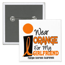 Orange de milliseconde de sclérose en plaques pour badges avec agrafe