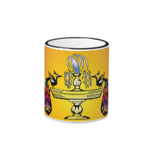 Orange de tasse de paon