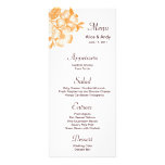 Orange Dogwood Flower Menu Card Rack Card Template